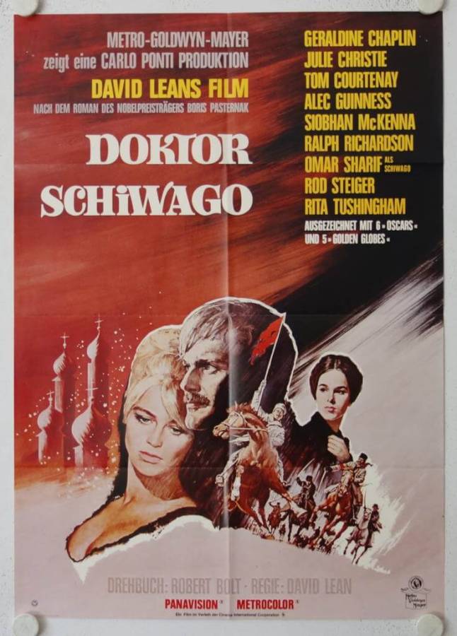 Doktor Schiwago originales deutsches Filmplakat (R70s)